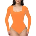 Miniatyrbilde 2 av 8: Stilig og tettsittende langarmet body for kvinner i oransje for danseforestillinger