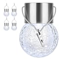 Miniatyrbild 1 av 5: 4st Utomhushängande Solar Lights, Crackle Globe Lights Cool White