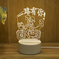Miniatyrbild 1 av 5: 3D Nattlampa Smart Home Creative Barn presentbordslampa 16 color touch control with you all the way