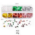 Miniatyrbild 1 av 5: DIY nagelkonst paljetter 12-rutnät strip box nagelklistermärken #13