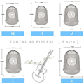 Miniatyrbild 3 av 5: Silikon gitarr fingerskydd, gitarr fingertopp transparent