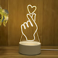 Miniatyrbild 1 av 5: 3D Nattlampa Smart Home Creative Barn presentbordslampa 16 color touch control Comparing