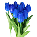 Miniatyrbillede 4 af 4: Mørkeblå Simuleret PU Tulipan - Kunstig Dekorativ Blomst