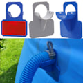 Miniatyrbild 1 av 6: 2-pack Poolslangsstöd - Rörhållare & Klämmor för Pooltillbehör