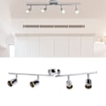 Miniatyrbild 1 av 6: Justerbar 4-huvuds GU10 Lamphållare för Flexibel Rotation i Sovrum, Vardagsrum, Restauranger och Kontor