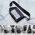 Miniatyrbillede 2 af 2: Casual PVC forseglet crossbody-taljetaske White