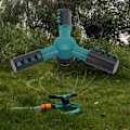 Miniatyrbilde 1 av 6: Mørkegrønn Treveis Roterende Sprinklerhode for Hagevanning