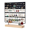 Miniatyrbild 1 av 5: Örhängeställ Display 3-tiers öronnapphållare Smycken Organizer
