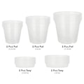 Miniatyrbilde 5 av 6: 5-delt transparent matchende brettsett (16 cm ytre diameter, 12,8 cm indre diameter) for 6-7 tommers gjenstander