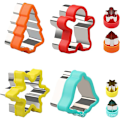 Miniatyrbilde 1 av 3: Brød Baking Verktøy i Rustfritt Stål Omelett Ring Kjeksform 8-piece set C Color Mixing
