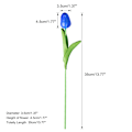 Miniatyrbillede 2 af 4: Mørkeblå Simuleret PU Tulipan - Kunstig Dekorativ Blomst