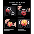 Miniatyrbillede 4 af 5: Æbleskærer, rustfrit stål, kerne, rustfrit, skåret frugt, 12 knive