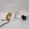 Miniatyrbild 5 av 5: Nordic animal lamp tecknad mus harts bordslampa Stand Black (excluding light source)