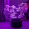 Miniatyrbild 1 av 5: Creative Sonic 3D nattlampa cool och färgglad crack touch 483