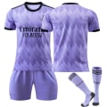 Miniatyrbillede 1 af 2: Ny sæson 2022-2023 Real Madrid fodboldtrøje fodbolddragter Unnumbered Kids 20(110-120CM)
