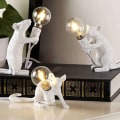 Miniatyrbild 2 av 5: Nordic animal lamp tecknad mus harts bordslampa Rodent White light source