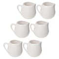 Small Sauce Jugs 6 Pcs White Ceramic Sauce Containers for General Users Simple Style White White 7.50X6.00X5.00CM