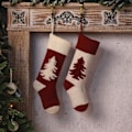 Miniatyrbild 2 av 4: Julstrumpor 18 tum stickad set med 2 juldekorationer