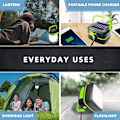 Miniatyrbild 3 av 4: Aluvee Solar Lantern, hopfällbar LED Camping Lantern Green