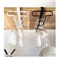 Miniatyrbillede 2 af 2: Vinglasholder Stemware Rack Ophæng Underskab Vinglasstativ Køkken Ophæng Brown
