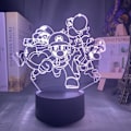 Miniatyrbild 1 av 4: Sonic 3D Night Light LED Färgglada färgskiftande Black Base + Controller YX35