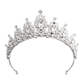 Miniatyrbilde 1 av 7: Elegant Alloy Rhinestone Bryllupskrone Hodebånd for Kvinner, Perfekt Hårtilbehør for Ball og Kostymefester