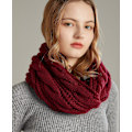 Miniatyrbild 3 av 4: Vinterstickad Infinity Scarf Mode Tjock för kvinnor