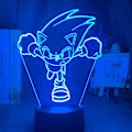 Miniatyrbild 2 av 4: Sonic 3D Night Light LED Färgglada färgskiftande Crack Base + Controller YX37
