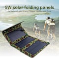 Miniatyrbild 3 av 6: 5W 5V Vattentät Vikbar Solcellsladdare - Portabel USB Powerbank för Utomhusbruk