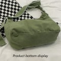Miniatyrbild 5 av 7: Tvättbar canvasväska, utsliten axelväska, enkel messenger bag green