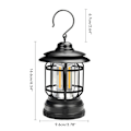 Miniatyrbild 2 av 6: Superljus Retro LED Campinglampa - Portabel Utomhusbelysning med Batteriladdningsfunktion