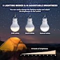 Miniatyrbilde 5 av 6: USB LED-lampe med justerbar lysstyrke for camping, fotturer og nødbruk