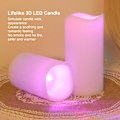 Miniatyrbild 5 av 6: 3-delat RGB LED Flamlöst Ljus Set med Fjärrkontroll - Timer & Multi-Läge för Bröllop & Fester
