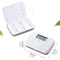 Miniatyrbilde 2 av 6: Bærbar Mini Pille Dispenser: Alarm, LCD-Skjerm, 6 Rom, og Digital Påminnelse