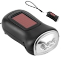 Miniatyrbilde 1 av 4: Solcelledrevet LED-lommelykt med håndsveiv: Oppladbar Dynamo-nødlommelykt for utendørs camping