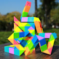 Miniatyrbild 4 av 5: Färgglada magic linjal pedagogiska leksaker för barn 36 segments (62cm)