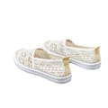 Miniatyrbillede 2 af 2: Gamle Beijing kludesko til kvinder, åndbare bløde såler, fiskersko, one-step slip-on flade alsidige casual sko Off-white 37