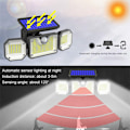 Miniatyrbild 4 av 5: 3 Heads solar ljus utomhus 226 LED