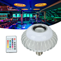 Miniatyrbild 1 av 4: Smart RGB LED-lampa med Bluetooth-högtalare och 24-knapps fjärrkontroll (E26/E27)