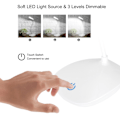 Miniatyrbilde 3 av 6: Dimbar USB LED Skrivebordslampe med Fleksibel Hals og Berøringsbryter for Nattlesing