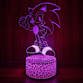 Miniatyrbild 4 av 4: Sonic Series 3D Light LED Nattlampa Sängbordslampa White base: colorful controller LBE-SNK-06