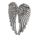 Miniatyrbillede 7 af 8: Multilagsbelagt krystal engelvinge broche - Delikat og elegant accent til bluser, jakker, frakker, tørklæder og sjaler