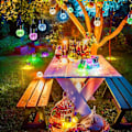 Miniatyrbild 5 av 5: 4st Utomhushängande Solar Lights, Crackle Globe Lights Colorful