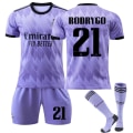 Miniatyrbilde 1 av 2: Ny sesong 2022-2023 Real Madrid fotballdrakter fotballdrakter RODRYGO 21 L