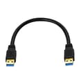 USB 3.0 hane till USB 3.0 hane dubbeländad USB-kabel Black 0.3m