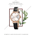 Miniatyrbild 5 av 5: Watch Läder Elegant Quartz Vattentät Armbandsur black