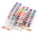 Miniatyrbild 5 av 5: DIY nagelkonst paljetter 12-rutnät strip box nagelklistermärken #30