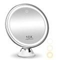 Miniatyrbild 2 av 6: Sminkspegel 10x förstorande 14 LED-spegelknappsbrytare Button Switch