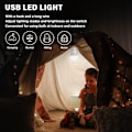 Miniatyrbilde 3 av 6: USB LED-lampe med justerbar lysstyrke for camping, fotturer og nødbruk