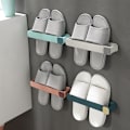 Miniatyrbild 1 av 9: Väggmonterat förvaringsställ för tofflor för badrum ivorywhite 25*5*3.5cm